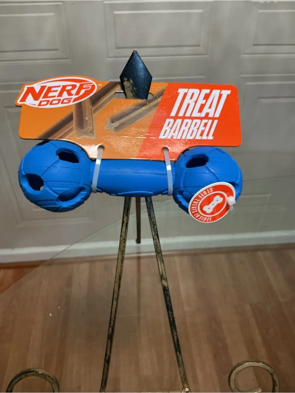 Nerf Dog Treat Barbell Bone 7”;  New!
